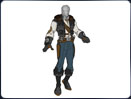 Light clothing, a heavy vest, and a belt with a holster provide the perfect attire for a Smuggler.