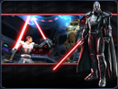 Sith-Krieger (Hintergrundbild) Dieser Sith-Krieger streckt seine unsichtbare Hand aus, um das Leben aus seinem Feind zu würgen.