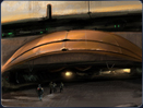 The heavily guarded entrance of a Hutt Palace.