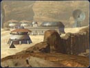 Tatooine’s rocky hills and canyons provide settlers with natural defense. 