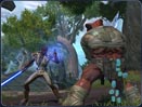Channeling the power of the Force, the Jedi Knight faces his opponent with confidence. 