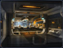 Concept art of the Jedi cockpit highlights its streamlined design and simple aesthetics.