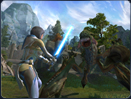 Combat contre un Acklay Les pinces redoutables d'un Acklay ne sont pas de taille face à un Jedi.